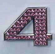 Crystal Chrome Number PINK - 4
