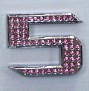 Crystal Chrome Number PINK - 5