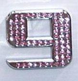 Crystal Chrome Number PINK - 9