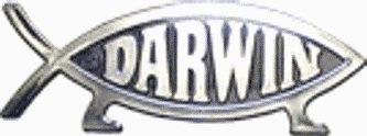 Darwin Fish Chrome Emblem