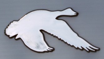 20 Duck Flying Chrome Emblems