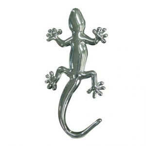 20 Gecko Chrome Silver Metal Emblems