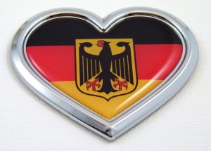 Germany HEART 3D Adhesive Emblem