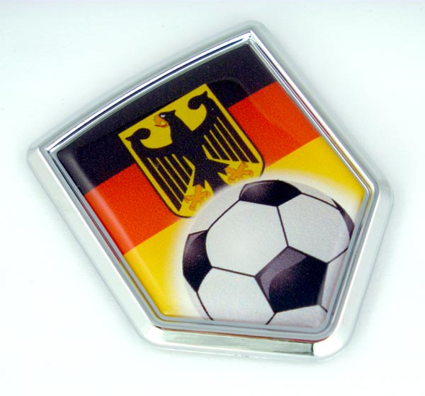 Germany Soccer Crest 3D Adhesive Chrome Auto Emblem
