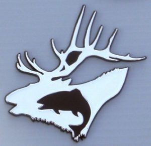 20 Hunt and Fish Chrome Emblems