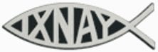 IXNAY Fish Chrome Emblem