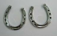 Horseshoe Chrome Emblems PAIR