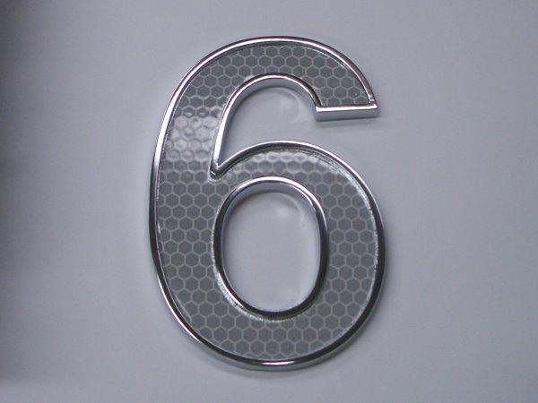 Large Reflective Chrome Number - 6