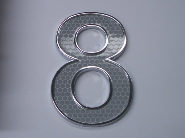 Large Reflective Chrome Number - 8