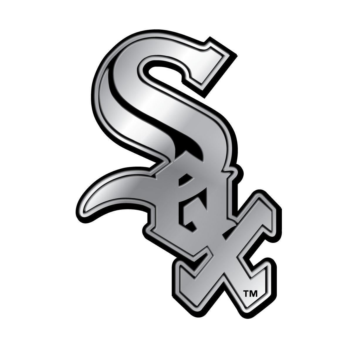 Chicago Sox Solid Metal Chrome Color Emblem