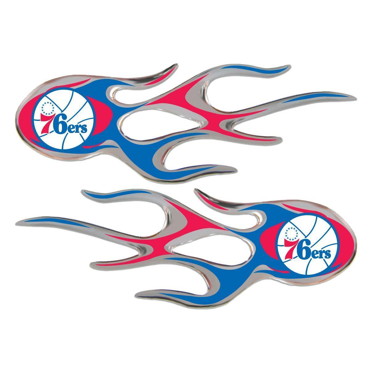 Philadelphia 76ers Domed Flame Decals
