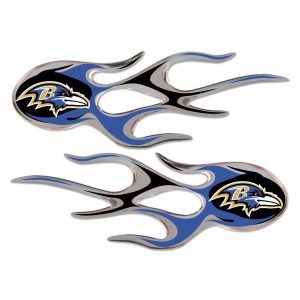 Baltimore Ravens Domed Flame Decals PAIR