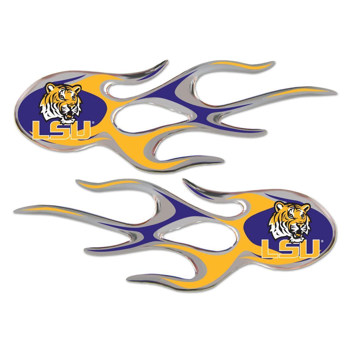 LSU Tigers Domed Flame Decals