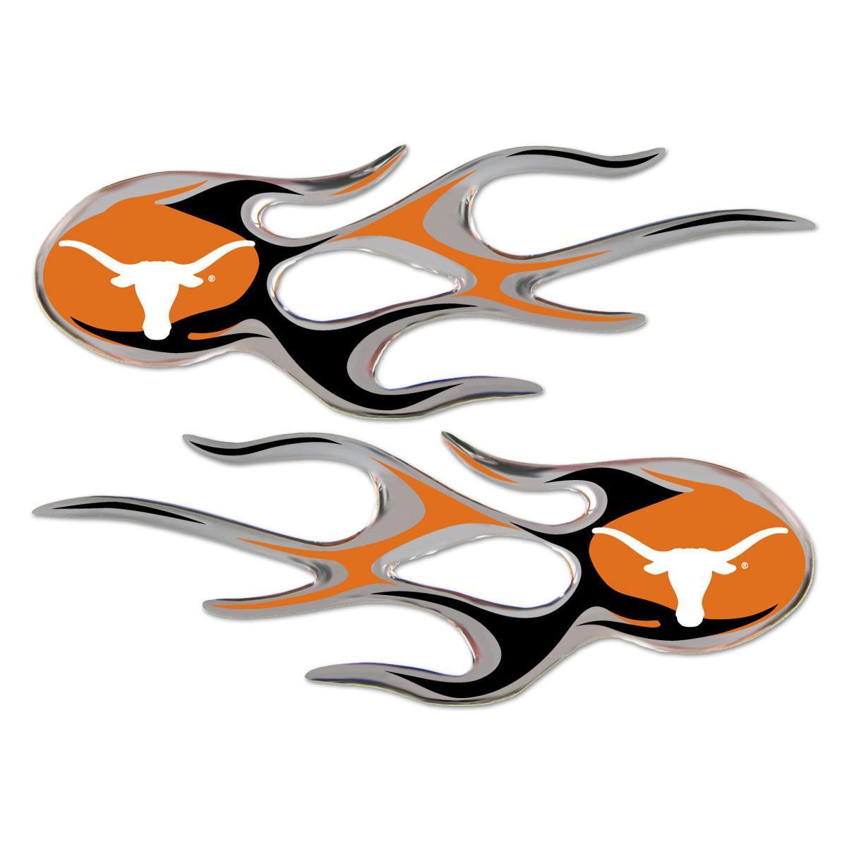 Texas Longhorns Domed Flame Decals