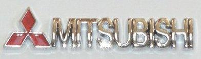 MITSIUBISHI Chrome with Red Emblems - PAIR