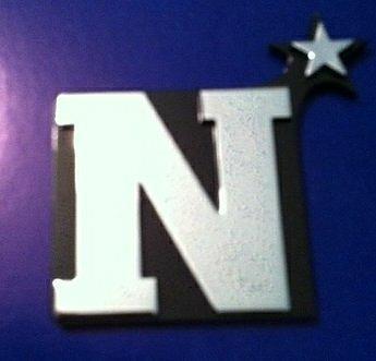 N with Star Triple Chrome Plated Adhesive ABS Emblem