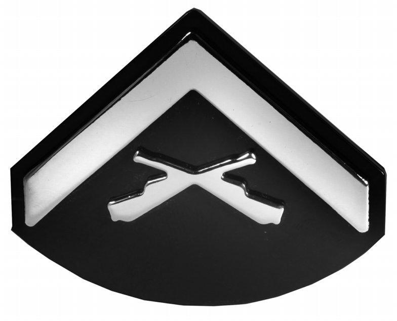 Patch - Lance Corporal Triple Chrome Plated Adhesive ABS Emblem