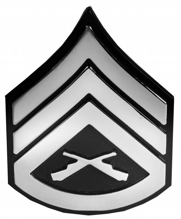 Patch - Staff Sargent Triple Chrome Plated Adhesive ABS Emblem