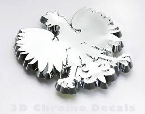 Poland Polish Polski Eagle Chrome Decal Sticker Label