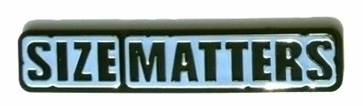 SIZE MATTERS Chrome Auto Emblem