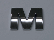 Small Chrome Letters M