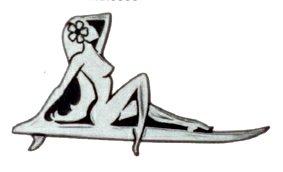 Surf Glam Girl Chrome Emblem