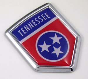Tennessee Flag Chrome Emblem
