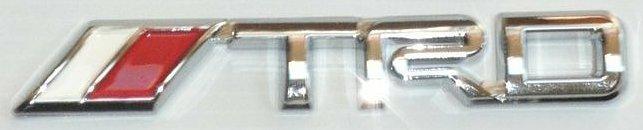TRD Chrome Red and White Emblems - PAIR