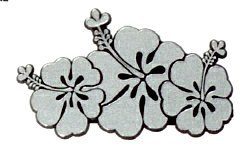 20 Triple Hibiscus Emblems