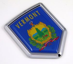 Vermont Flag Chrome Emblem