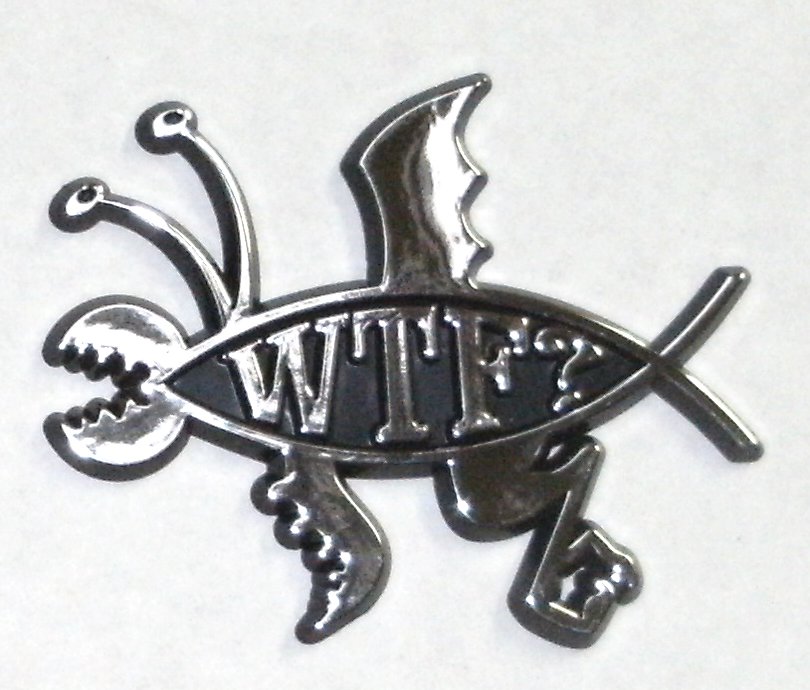 WTF Chrome Fish Chrome Emblem