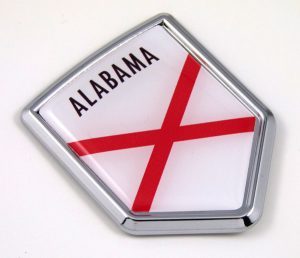 alabama Flag Chrome Emblem