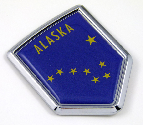 alaska Flag Chrome Emblem
