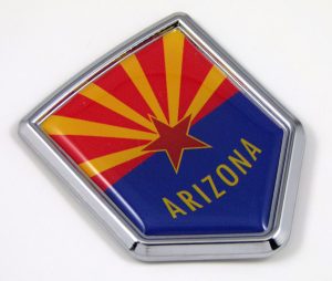 arizona Flag Chrome Emblem