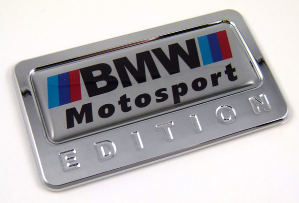 bmw motosport special edition adhesive chrome emblem