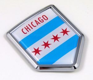 chicago Flag Chrome Emblem