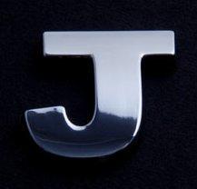 Small Chrome Letters J