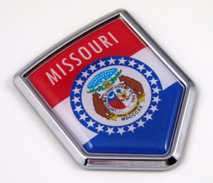 missouri Flag Chrome Emblem