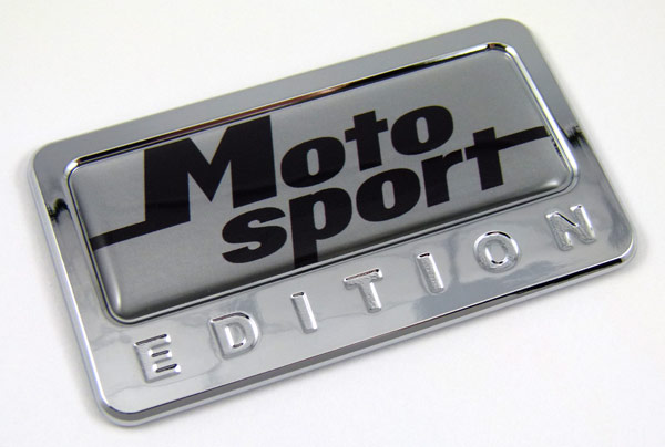 motosport special edition adhesive chrome emblem