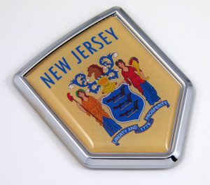 new jersey Flag Chrome Emblem