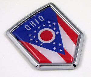 ohio Flag Chrome Emblem