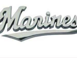 Marines Triple Chrome Plated Adhesive ABS Emblem Script