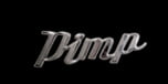 Solid Metal Chrome Smart Script Emblem - Pimp
