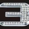 Chrome Number Style Crystal - 3