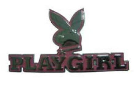 PlayGirl Car Emblem Pink TEXT