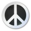 Peace Sign Adhesive Chrome Emblem