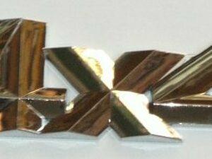 4x4 Chrome Prism Silver Emblems - PAIR