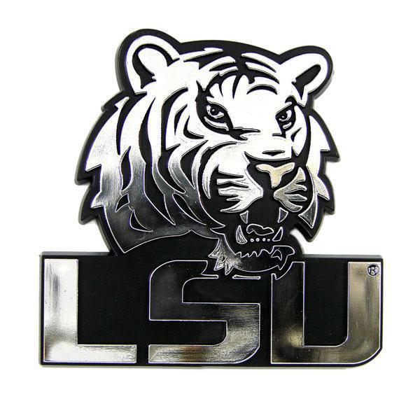 LSU Tigers Silver Auto Emblem