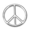 Peace Sign Chrome Emblem Outline