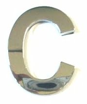 Chrome Letter Style 3 - C